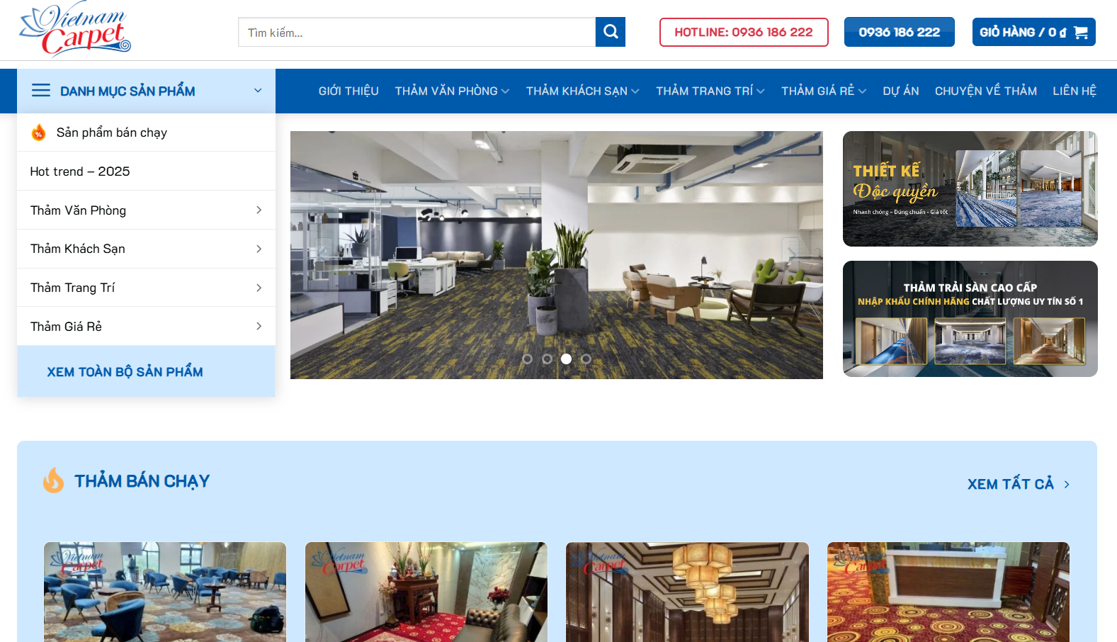Thảm trải sàn cao cấp nhập khẩu – Giải pháp cho khách sạn phân khúc cao