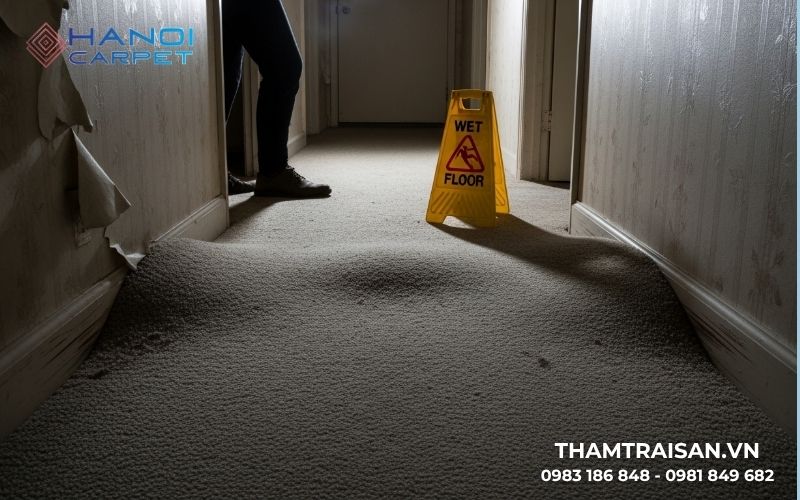 Tác hại khi thảm cuộn bị phồng 
